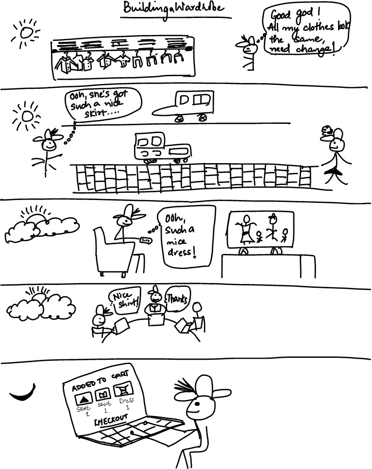 comic about how to build a wardrobe
