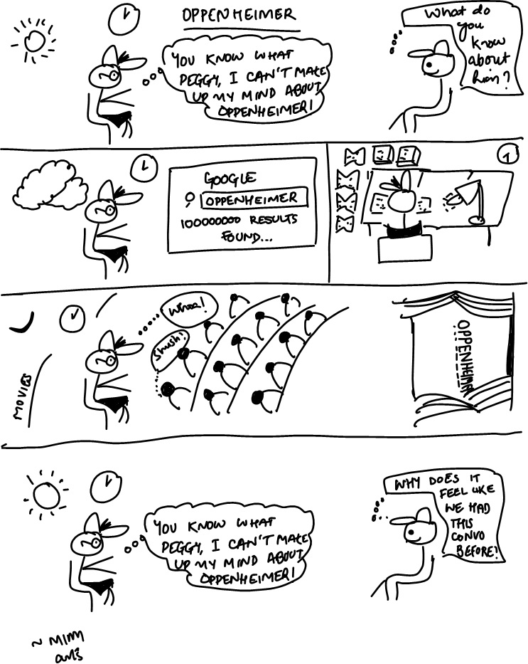funny comic about oppenheimer movie