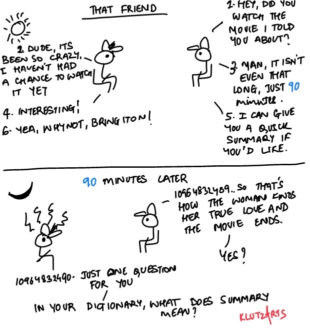 funny comic about a friend who cannot shut up