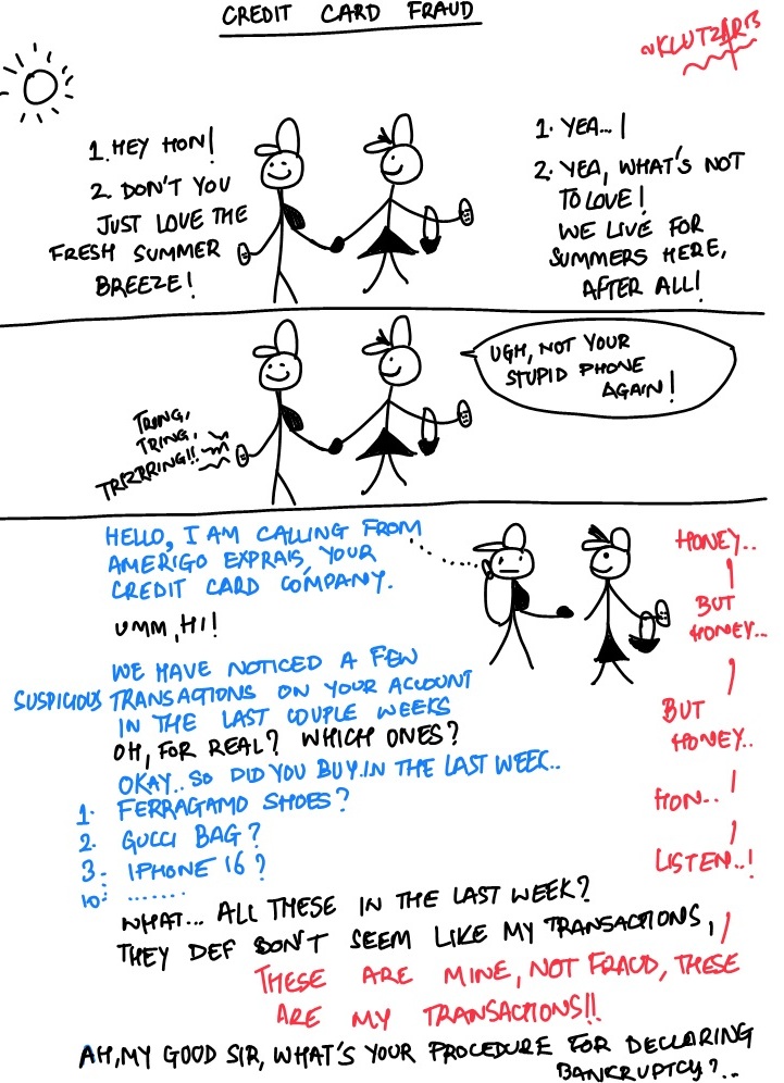 Credit card shopping comic