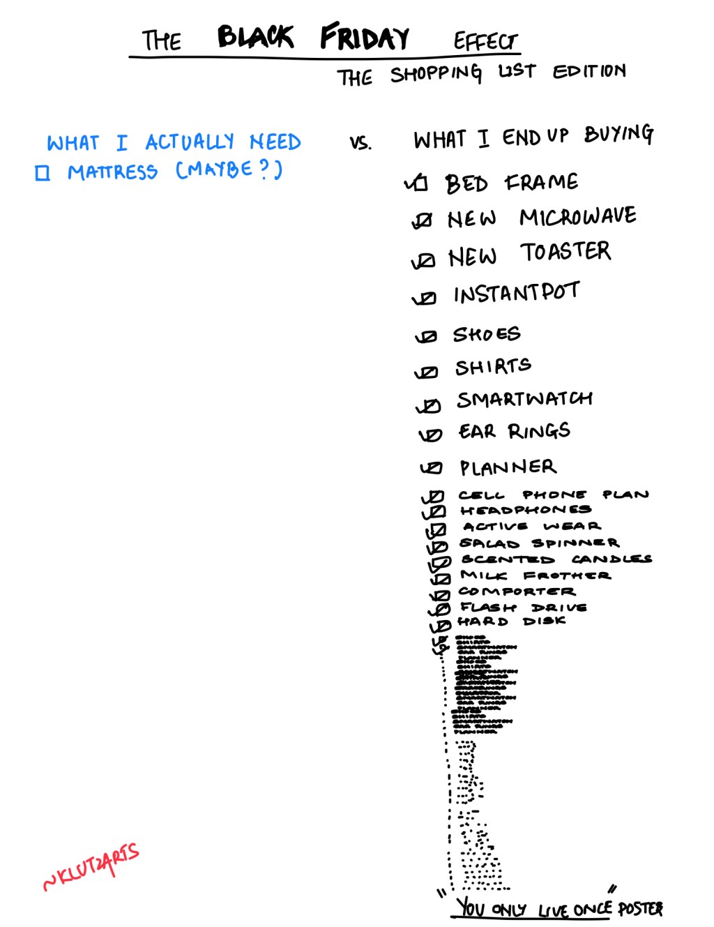 Black Friday Shopping List –&nbsp;Comic