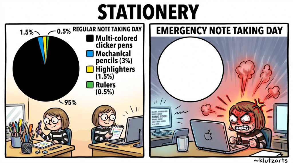 When You Need to Make a Note During Meetings –&nbsp;Comic