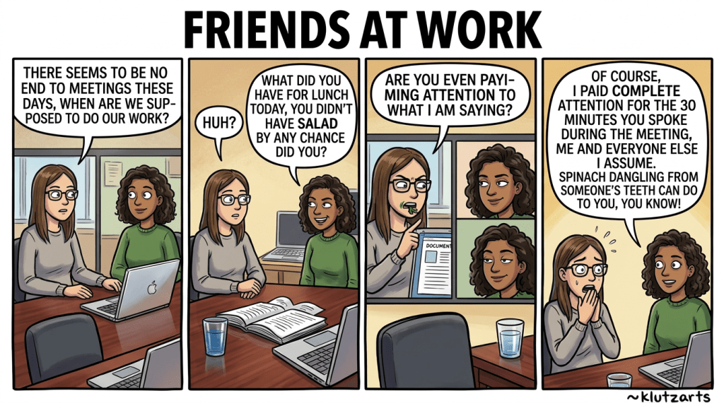 Paying Attention During Meetings –&nbsp;Comic