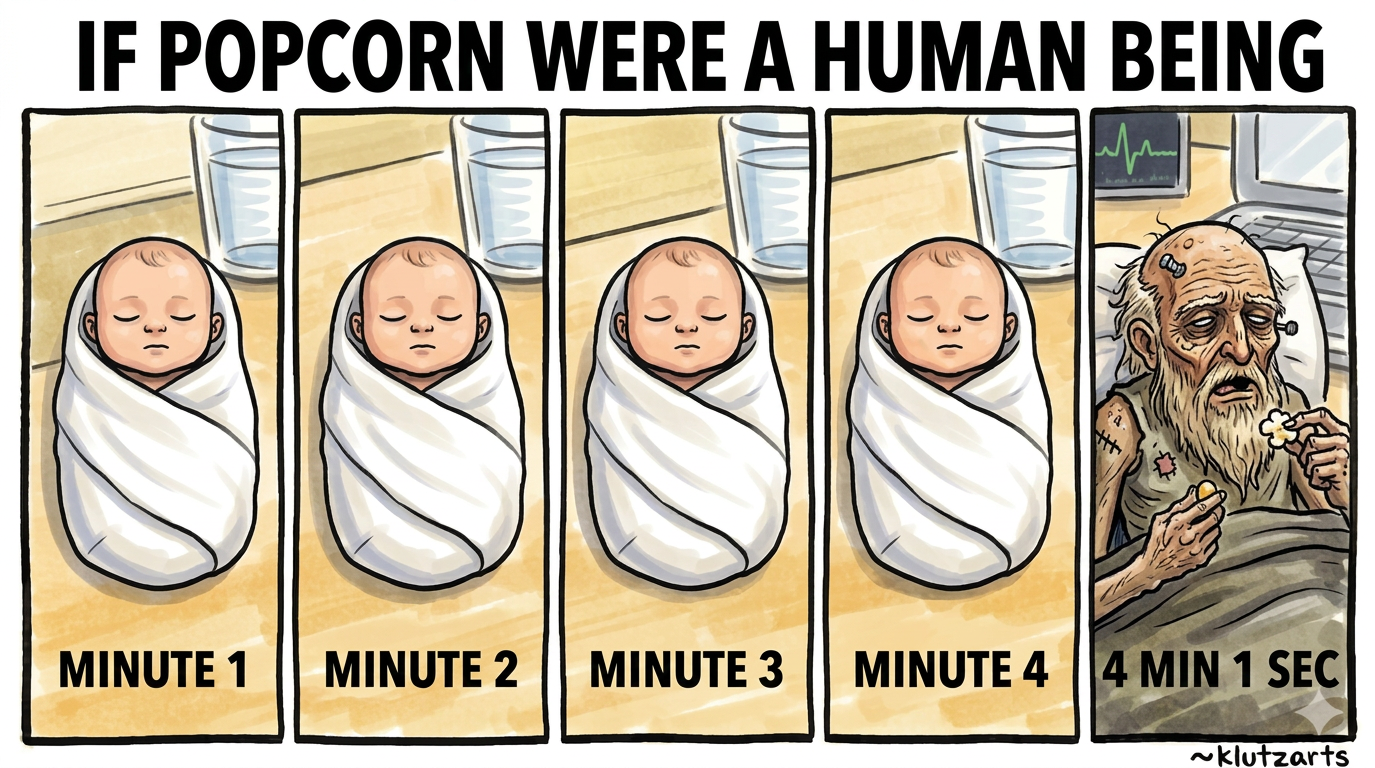 comic about humans and popcorn