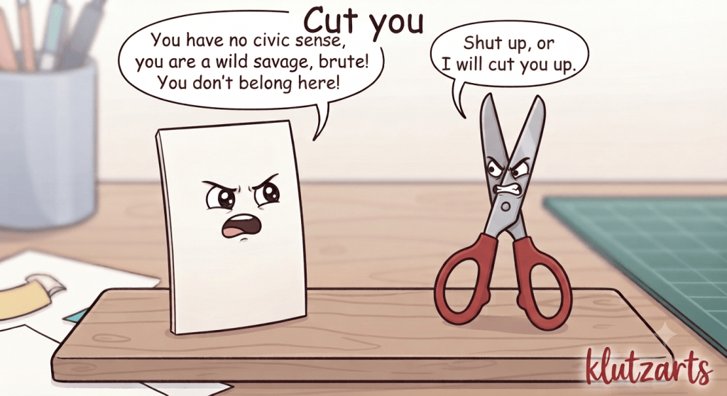 When Paper & Scissors Talk –&nbsp;Comic